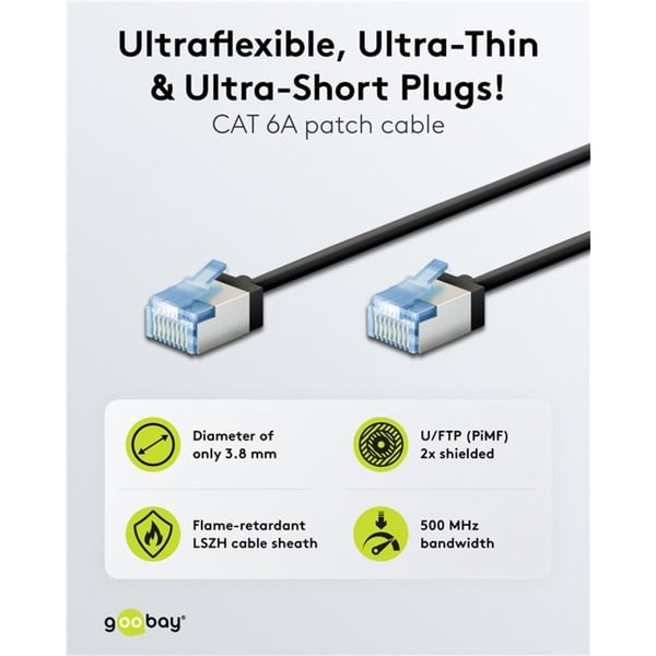 goobay Ultraflexibles Cat.6a Patchkabel slim, U/FTP - goobay - vue 7