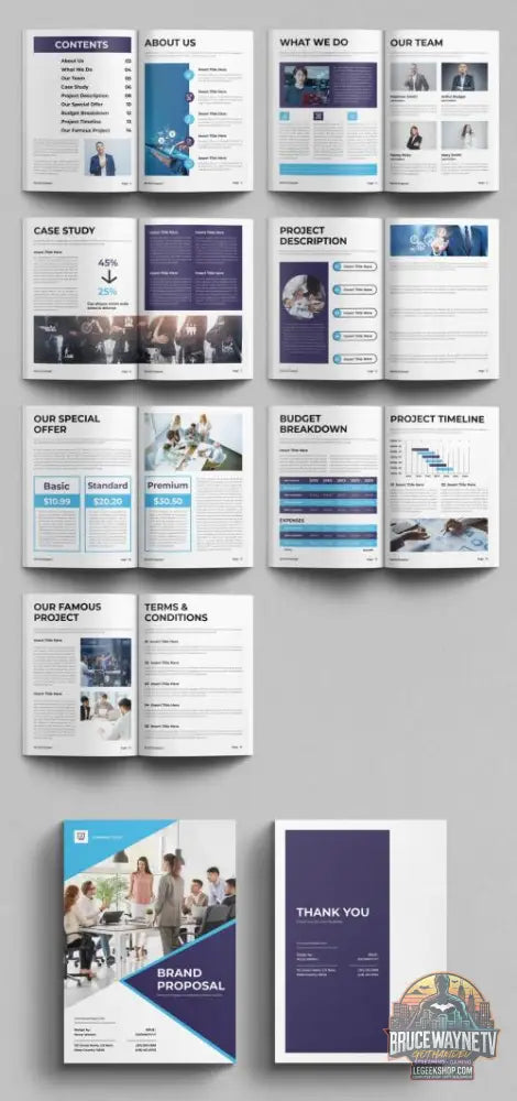 GothamDev Template Proposition Commerciale Professionnelle Adobe InDesign - Template InDesign