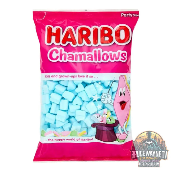Haribo Chamallows Hearts bleus guimauves bleues en forme de cœur (Paquet de 1kg) - Snacks & boissons importés