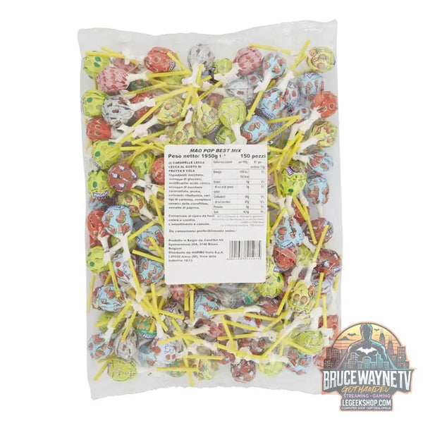 Haribo Mao Pop Best Mix sucettes au goût de fruits et cola (Paquet de 1,95 kg) - Snacks & boissons importés