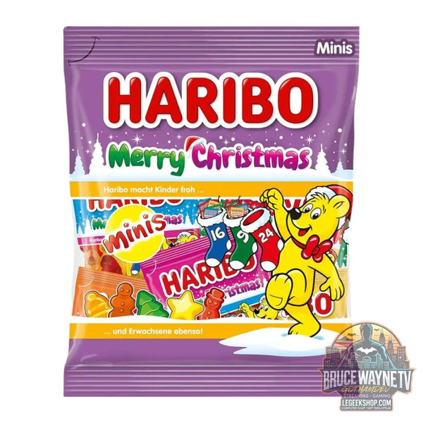 Haribo Marry Christmas Minis bonbons gélifiés aux fruits de 250g (Pack de 20) - Snacks & boissons importés