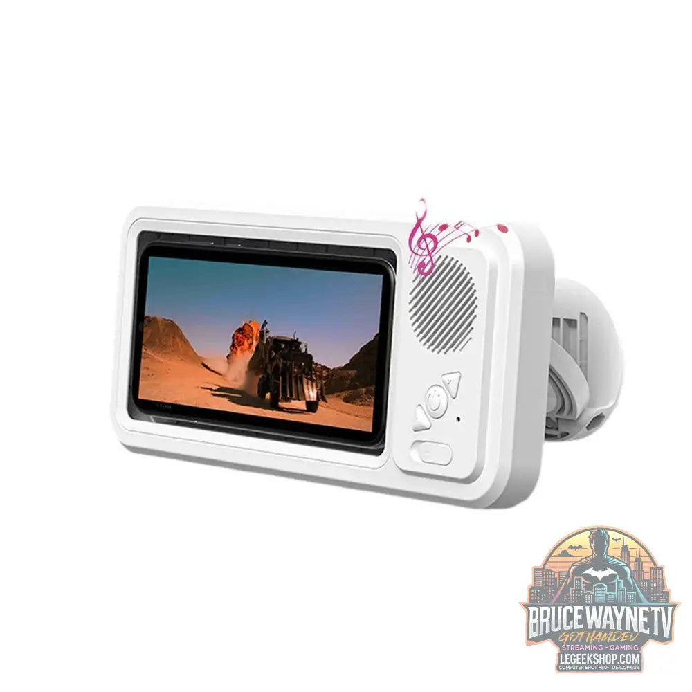 Haut-parleur Bluetooth Douche IPX4 avec Support Téléphone – Z07 - White - Haut-parleur Bluetooth