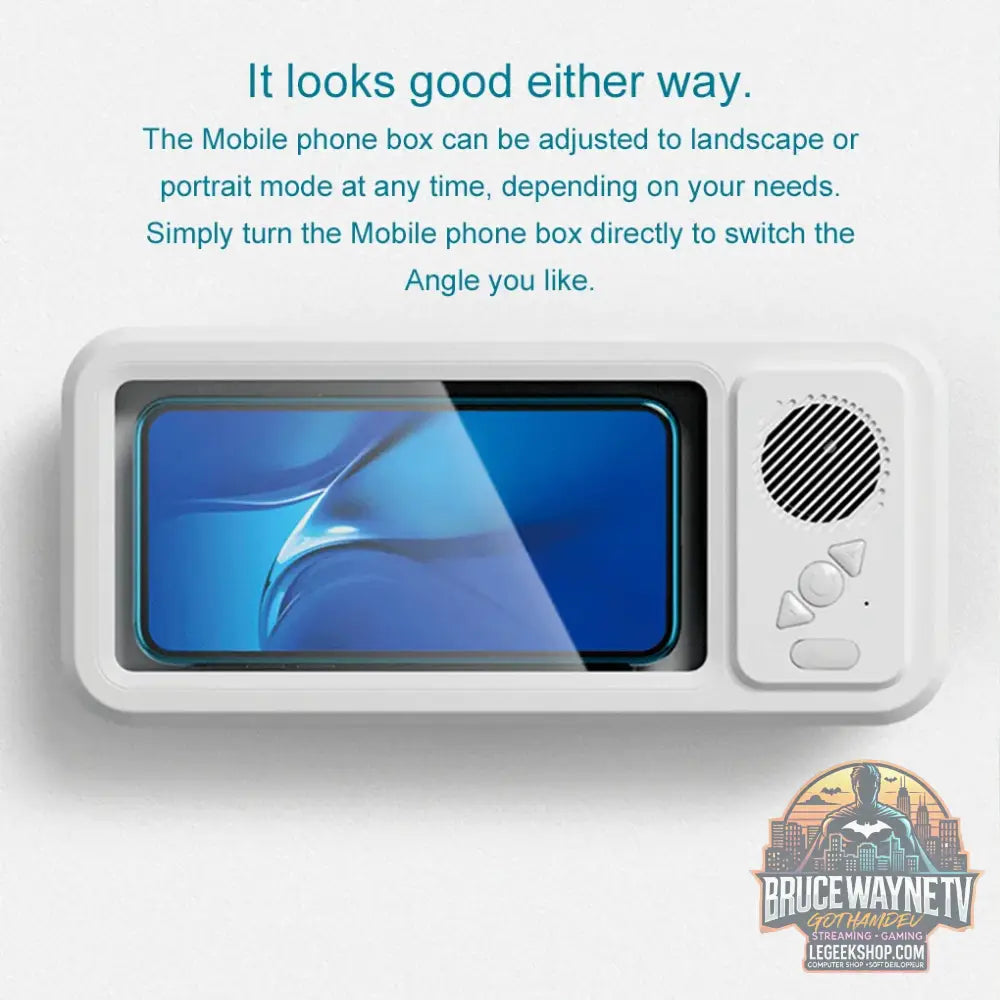Haut-parleur Bluetooth Douche IPX4 avec Support Téléphone – Z07 - White - Haut-parleur Bluetooth