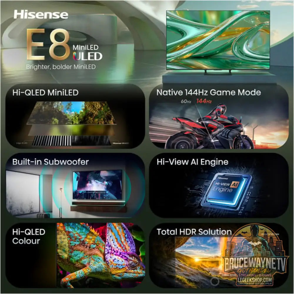 Hisense ULED 85E8S MiniLED, QLED-Fernseher - Hisense - vue 6