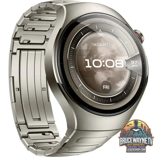Huawei Watch 5 46mm (Rates-L29M), Smartwatch silber, Titan-Armband, Gehäuse aus Titanium - Huawei