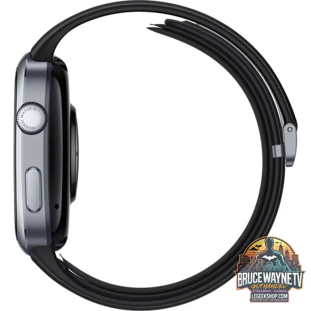 Huawei Watch D2 (Luca-B19), Smartwatch schwarz, schwarzes Fluorelastomer-Armband - Huawei - vue 6