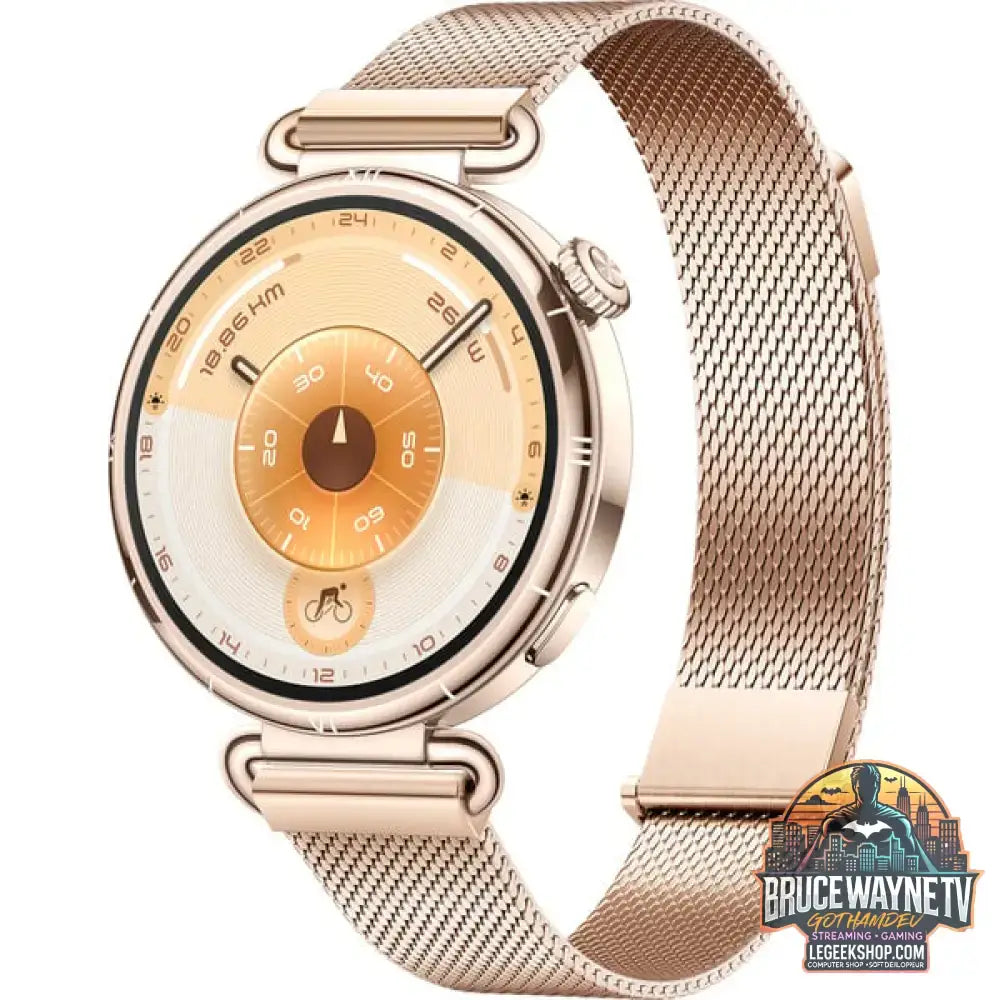 Huawei Watch GT 6 41mm (Konsu-B19M), Smartwatch gold, goldenes Milanaise-Armband - Huawei - vue 2