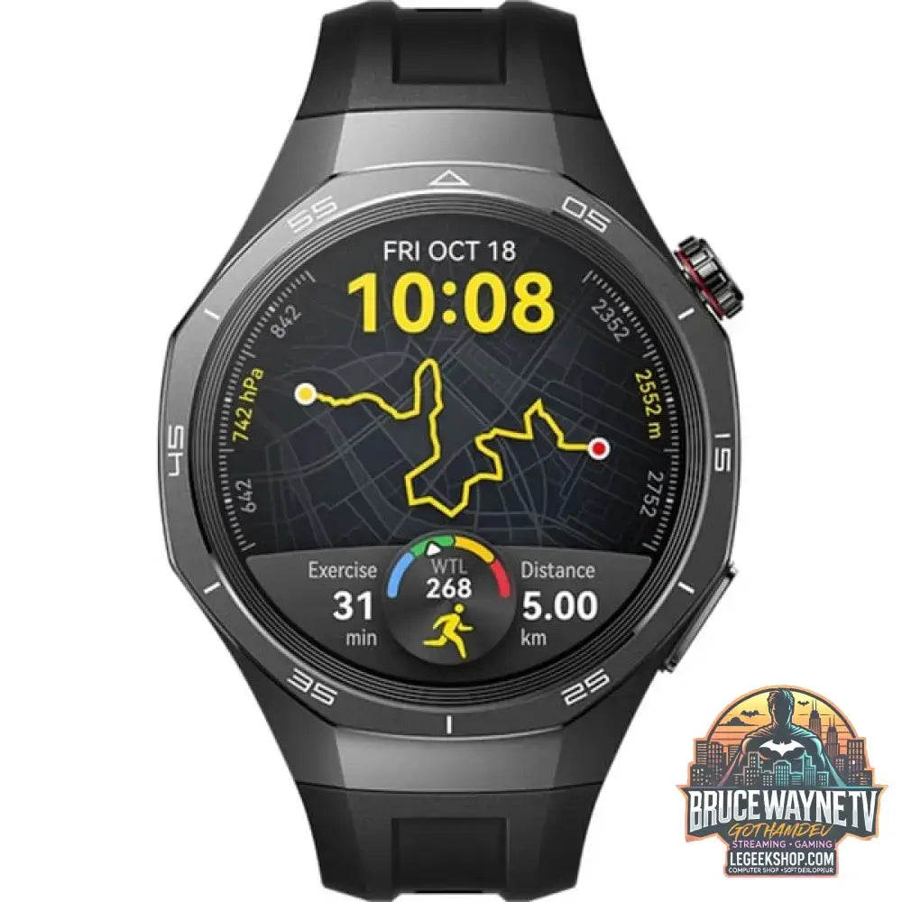 Huawei Watch GT5 PRO 46mm (Vili-B29F), Smartwatch grau, Gehäuse aus Titan und Keramik, schwarzes Fluorelastomerarmband - Huawei - vue 2