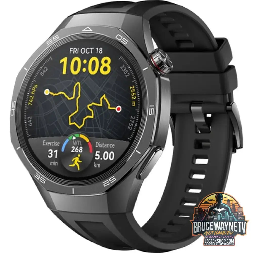 Huawei Watch GT5 PRO 46mm (Vili-B29F), Smartwatch grau, Gehäuse aus Titan und Keramik, schwarzes Fluorelastomerarmband - Huawei - vue 3
