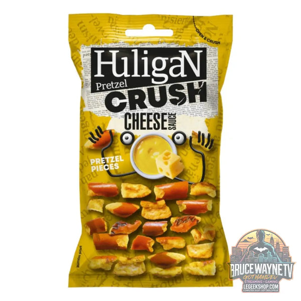 Huligan Pretzel Crush Sauce au fromage bretzel au fromage de 65 g (Pack de 18) - Snacks & boissons importés