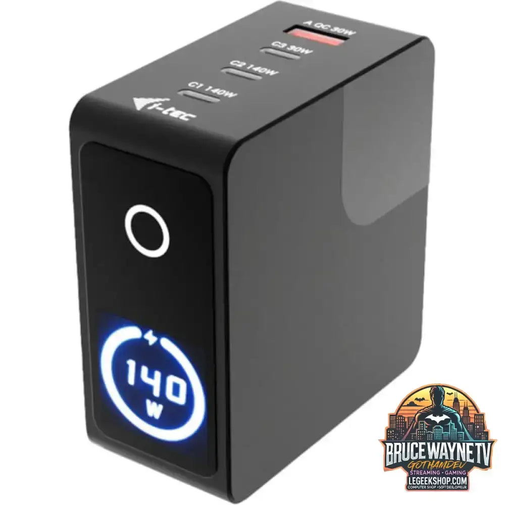 i-tec 140W Intelligent Multiport USB Charger, Ladegerät schwarz - Stromquelle: Steckdose