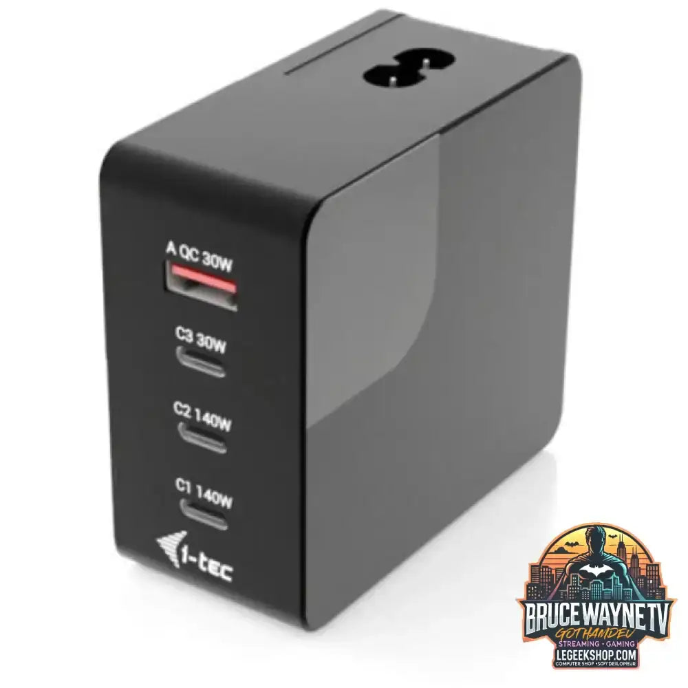 i-tec 140W Intelligent Multiport USB Charger, Ladegerät schwarz - Stromquelle: Steckdose - vue 2