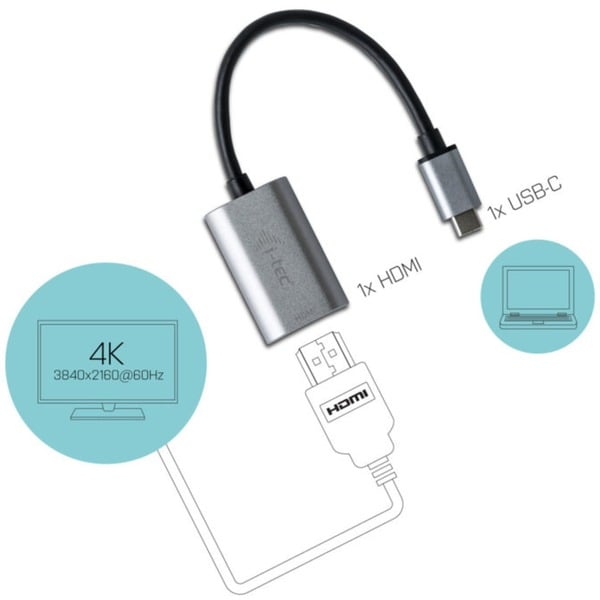 i-tec Adapter USB-C > Metal HDMI 4K / 60Hz - i-tec - vue 4
