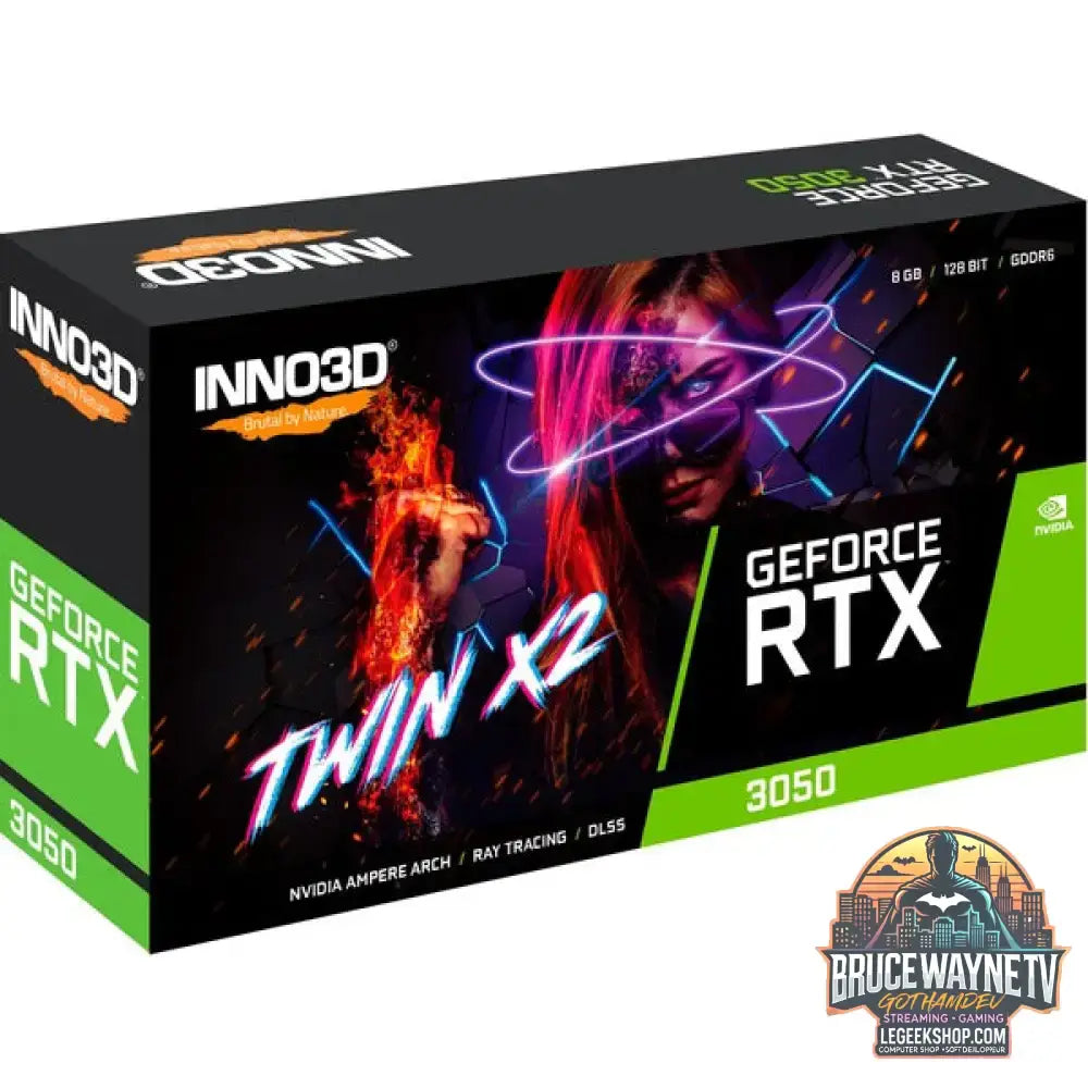 INNO3D GeForce RTX 3050 TWIN X2, Grafikkarte Lite Hash Rate, 1x DisplayPort, 1x HDMI 2.1 - INNO3D - vue 10