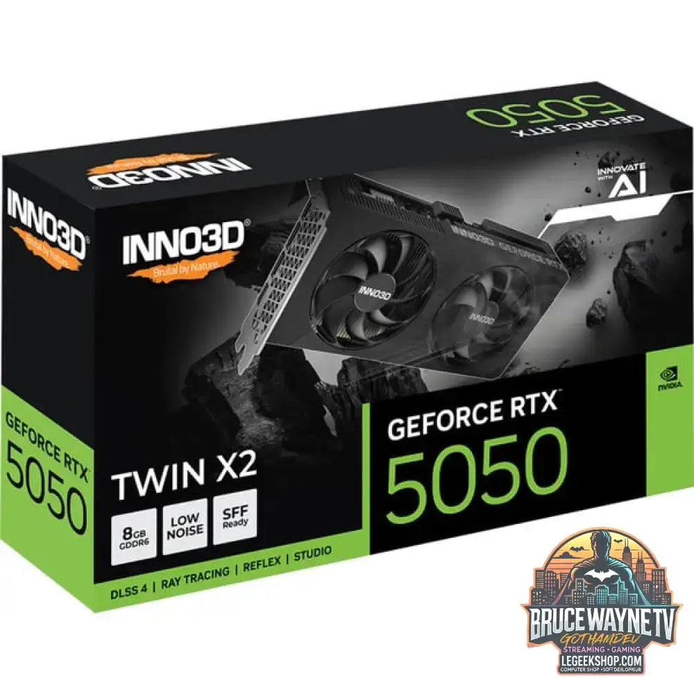 INNO3D GeForce RTX 5050 Twin X2 8GB, Grafikkarte DLSS 4, 3x DisplayPort, 1x HDMI 2.1 - INNO3D - vue 3