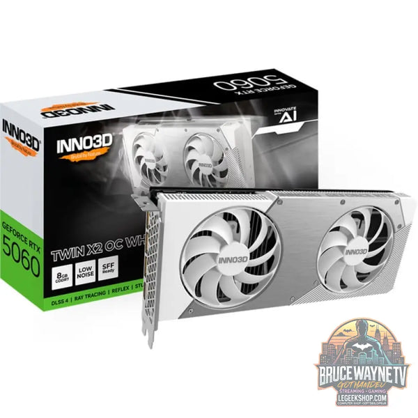 INNO3D GeForce RTX 5060 TWIN X2 OC WHITE 8GB, Grafikkarte DLSS 4, 3x DisplayPort, 1x HDMI 2.1 - INNO3D