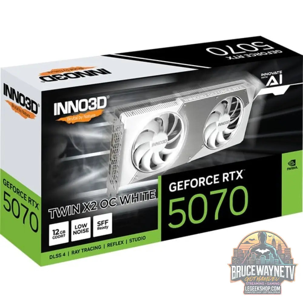 INNO3D GeForce RTX 5070 TWIN X2 OC white, Grafikkarte blanc, DLSS 4, 3x DisplayPort, 1x HDMI 2.1 - INNO3D - vue 18