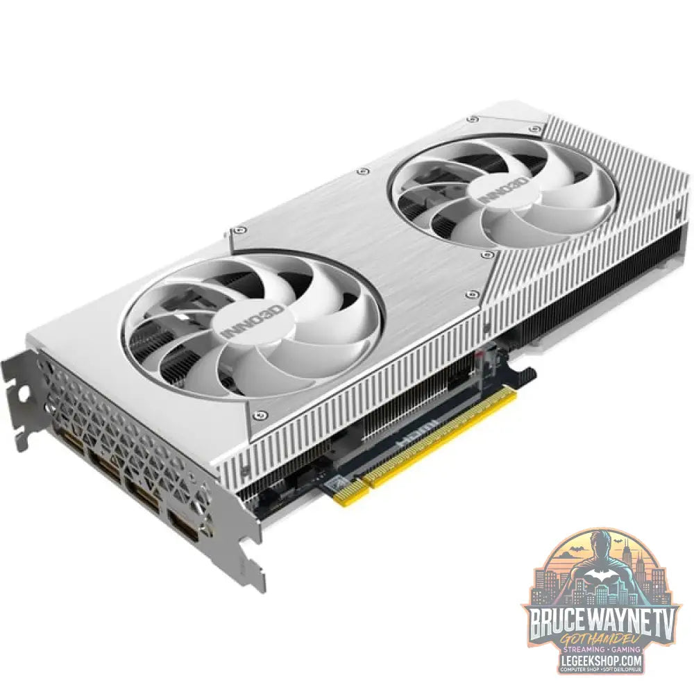INNO3D GeForce RTX 5070 TWIN X2 OC white, Grafikkarte blanc, DLSS 4, 3x DisplayPort, 1x HDMI 2.1 - INNO3D - vue 6