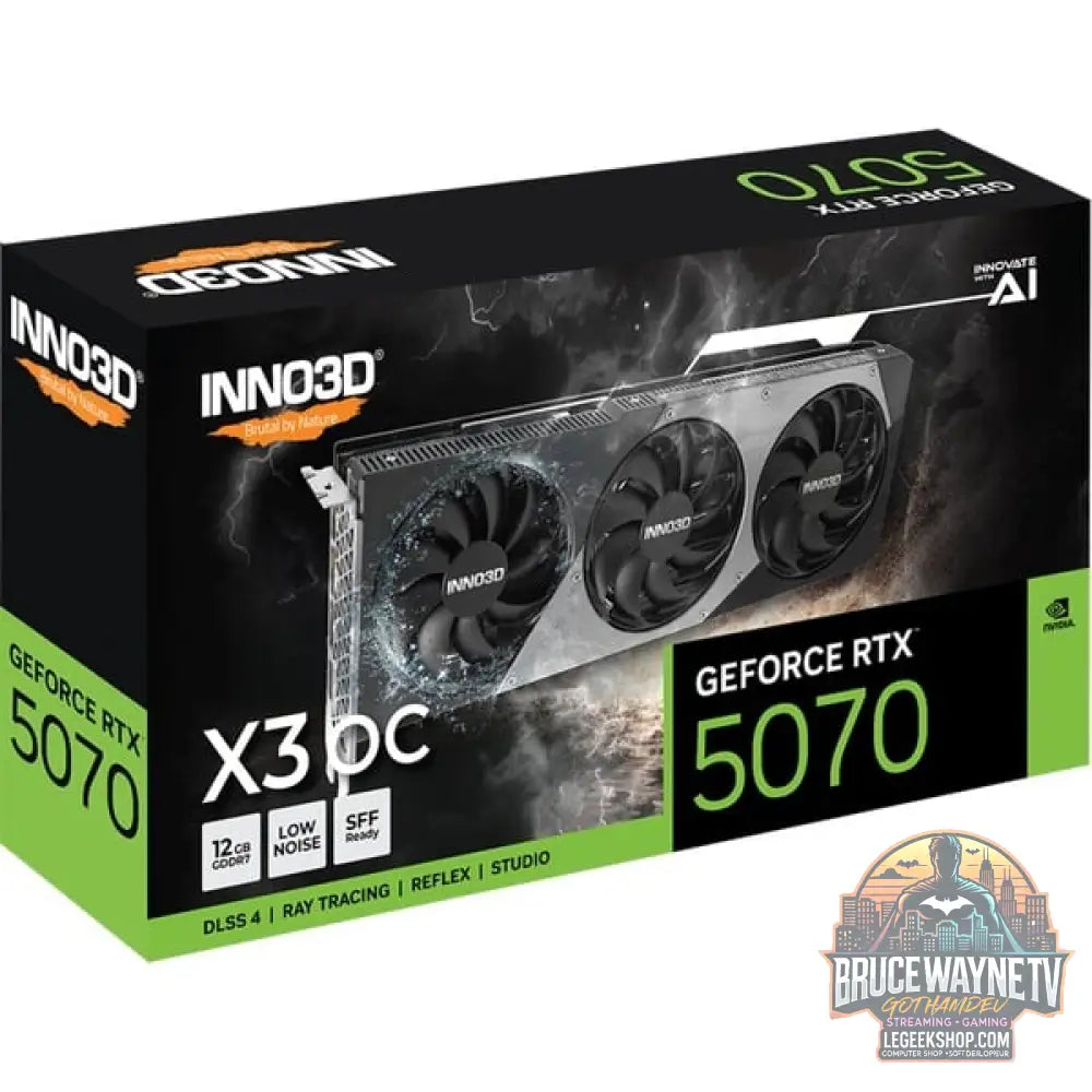 INNO3D GeForce RTX 5070 X3 OC, Grafikkarte DLSS 4, 3x DisplayPort, 1x HDMI 2.1 - INNO3D - vue 17