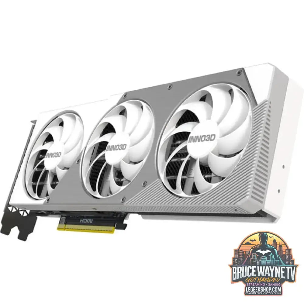 INNO3D GeForce RTX 5080 X3 OC WHITE, Grafikkarte blanc, DLSS 4, 3x DisplayPort, 1x HDMI 2.1 - INNO3D - vue 5
