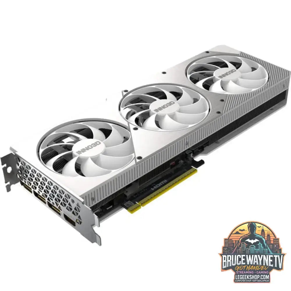 INNO3D GeForce RTX 5080 X3 OC WHITE, Grafikkarte blanc, DLSS 4, 3x DisplayPort, 1x HDMI 2.1 - INNO3D - vue 4
