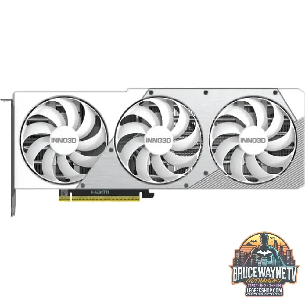 INNO3D GeForce RTX 5080 X3 OC WHITE, Grafikkarte blanc, DLSS 4, 3x DisplayPort, 1x HDMI 2.1 - INNO3D - vue 3