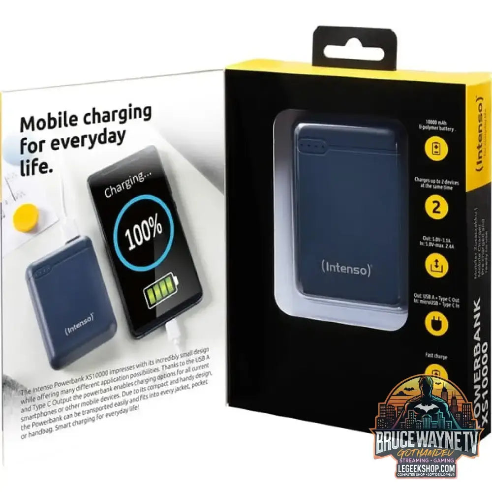 Intenso Powerbank XS10000 blau, 10.000 mAh - Stromquelle: USB-C, Micro-USB - vue 6