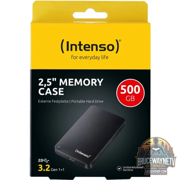 Intenso Memory Case 2,5" 500 GB, Externe Festplatte Micro-USB-B 3.2 (5 Gbit/s) - Intenso