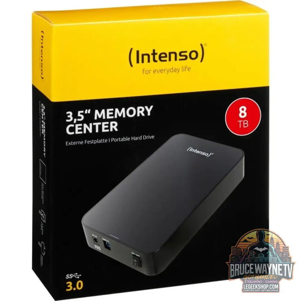 Intenso Memory Center 3,5" USB 3.0 8 TB, Externe Festplatte noir, USB-B 3.2 Gen 1 (5 Gbit/s) - Intenso - vue 3