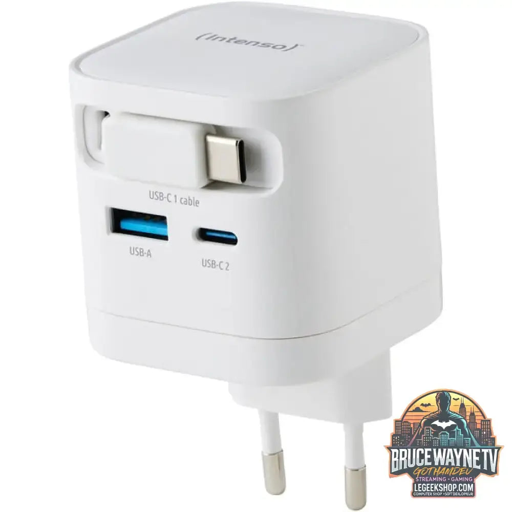 Intenso Power Adapter W65ACIC GaN, Ladegerät weiß, 65W - Intenso - vue 3