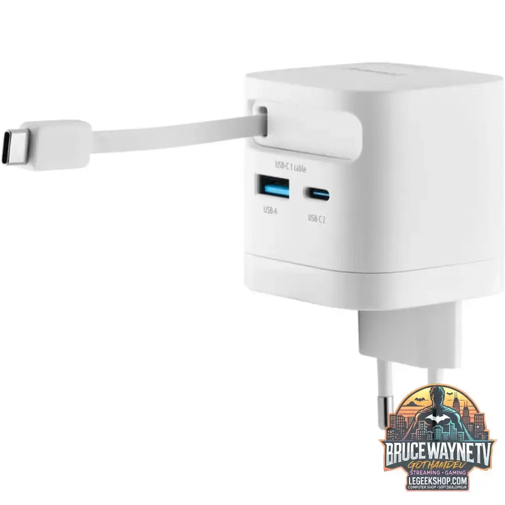 Intenso Power Adapter W65ACIC GaN, Ladegerät weiß, 65W - Intenso - vue 2