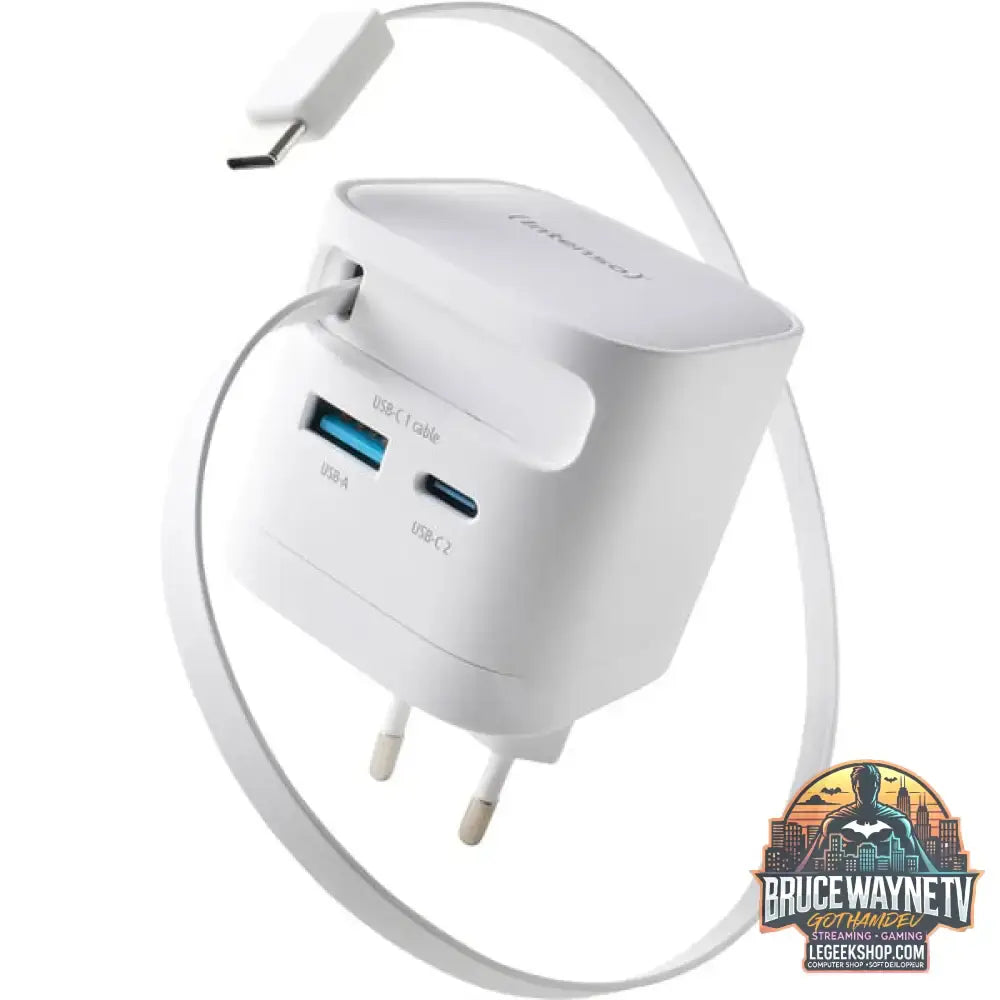 Intenso Power Adapter W65ACIC GaN, Ladegerät weiß, 65W - Intenso - vue 7
