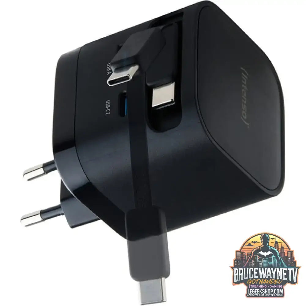 Intenso Power Adapter W65ACIC GaN, Ladegerät schwarz, 65W - Intenso - vue 6