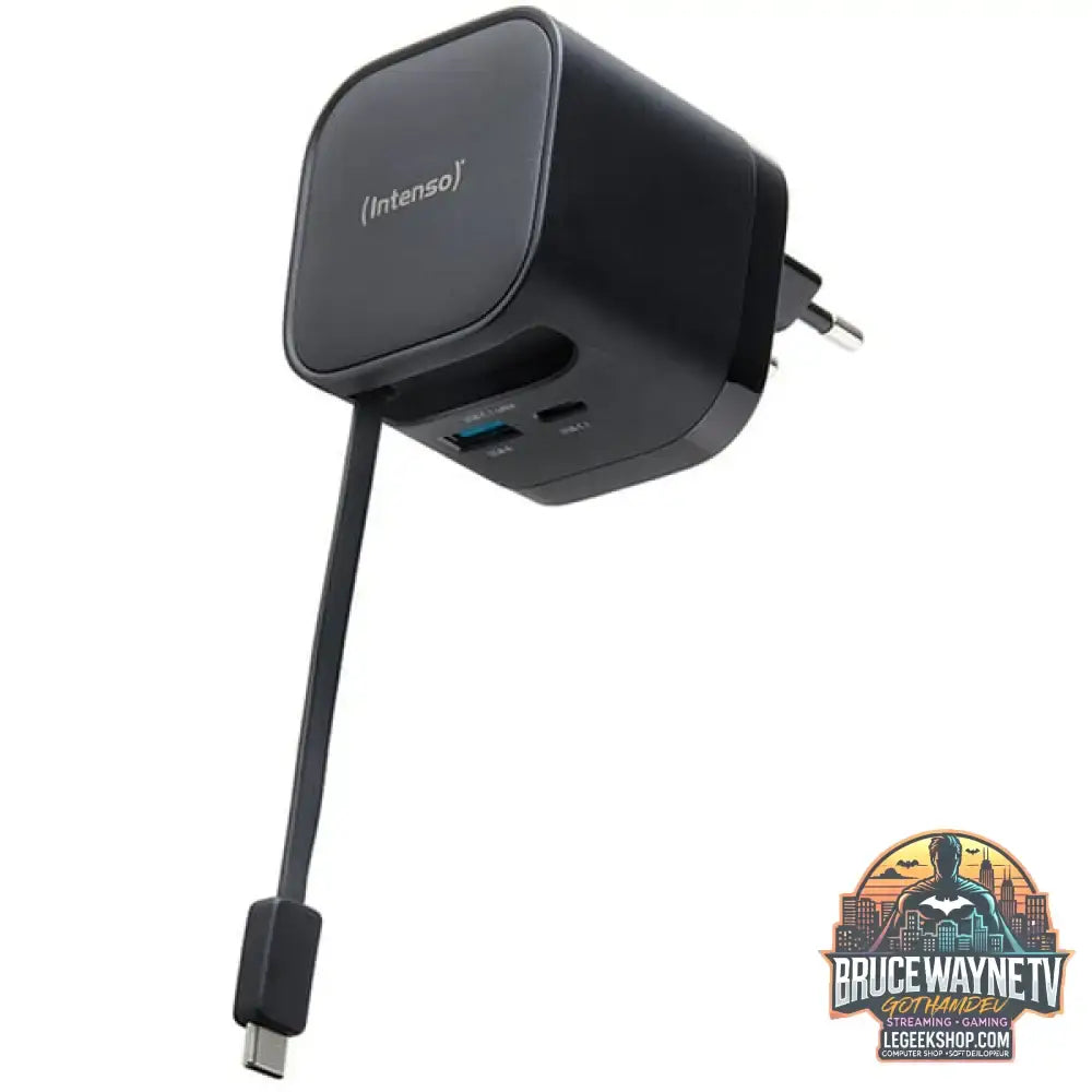 Intenso Power Adapter W65ACIC GaN, Ladegerät schwarz, 65W - Intenso - vue 4
