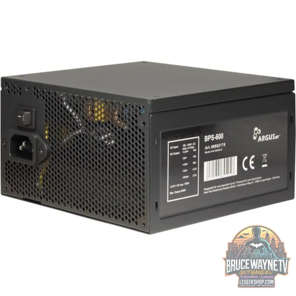 Inter-Tech Argus BPS-600 600W, alimentation PC - Inter-Tech - vue 3
