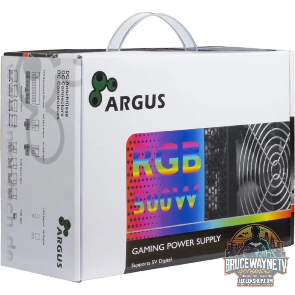 Inter-Tech Argus RGB-500W II, alimentation PC - Inter-Tech - vue 3