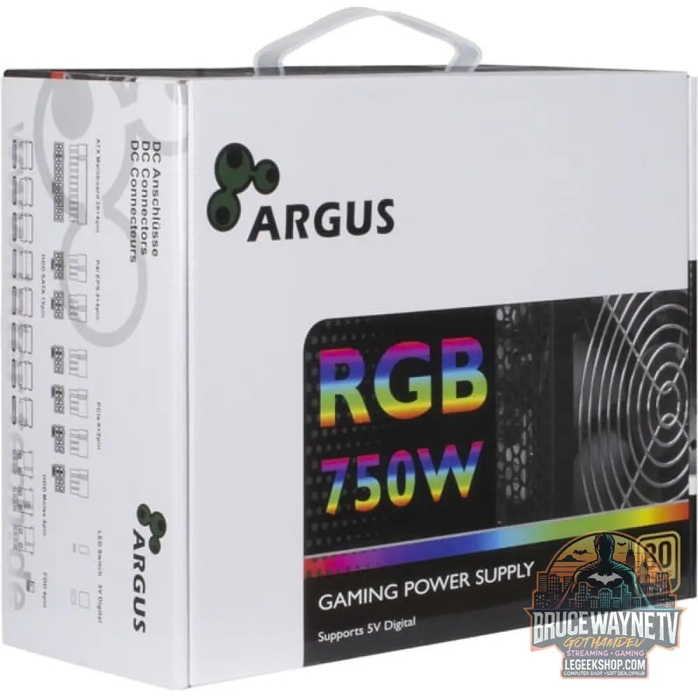 Inter-Tech Argus RGB-750W CM II, alimentation PC - Inter-Tech - vue 3