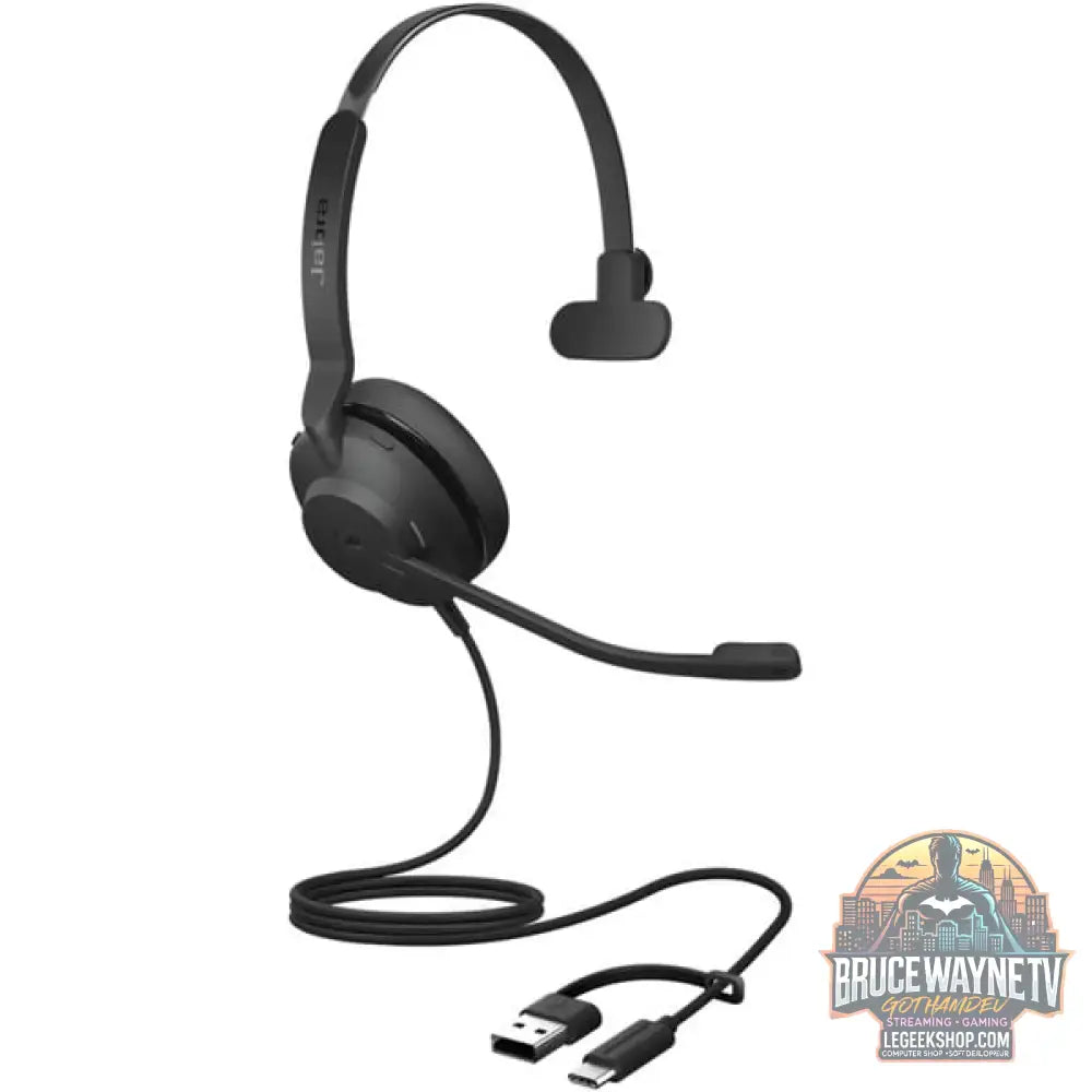 Jabra Evolve2 30 SE, Headset noir, Microsoft Teams-Version, USB-C et USB-A, Mono - Jabra - vue 3