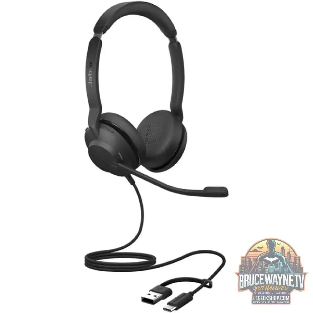 Jabra Evolve2 30 SE, Headset noir, UC, USB-C et USB-A, Stereo - Jabra - vue 2