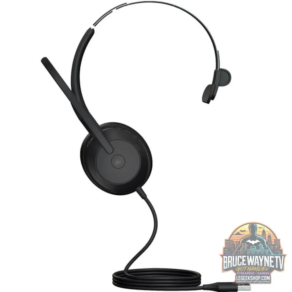 Jabra Evolve2 50, Headset noir, Mono, Microsoft Teams, USB-A - Jabra - vue 3
