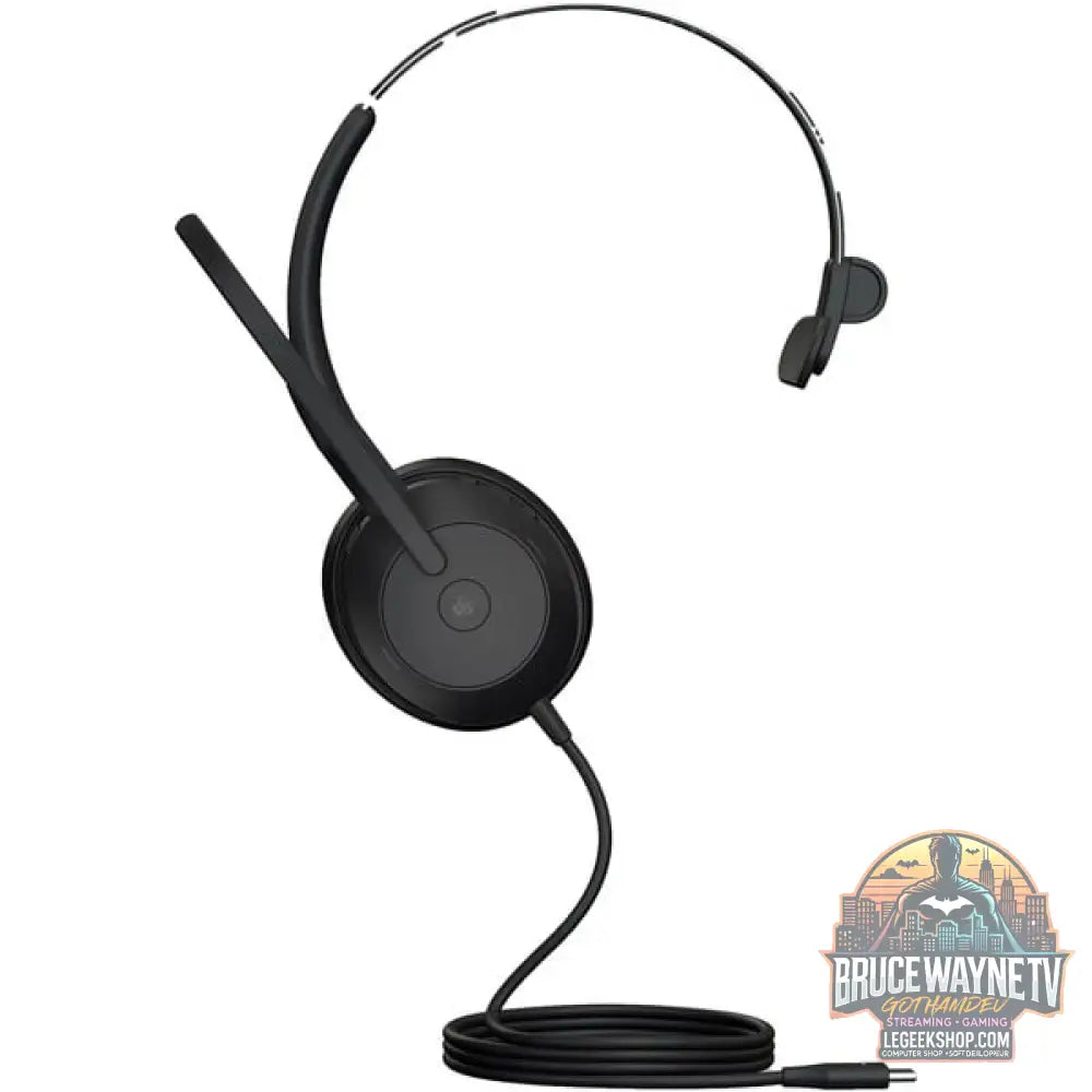Jabra Evolve2 50, Headset noir, Mono, Microsoft Teams, USB-C - Jabra - vue 3