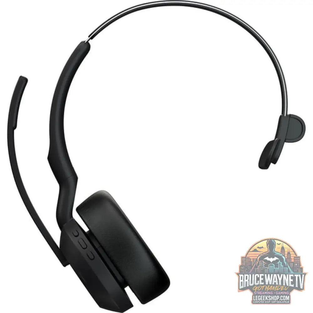Jabra Evolve2 55, avec station de charge, Headset noir, Mono, Microsoft Teams, USB-A, Link380a - Jabra - vue 4