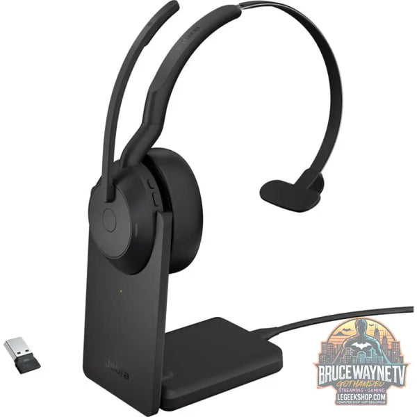 Jabra Evolve2 55, avec station de charge, Headset noir, Mono, UC, USB-A, Link380a - Jabra