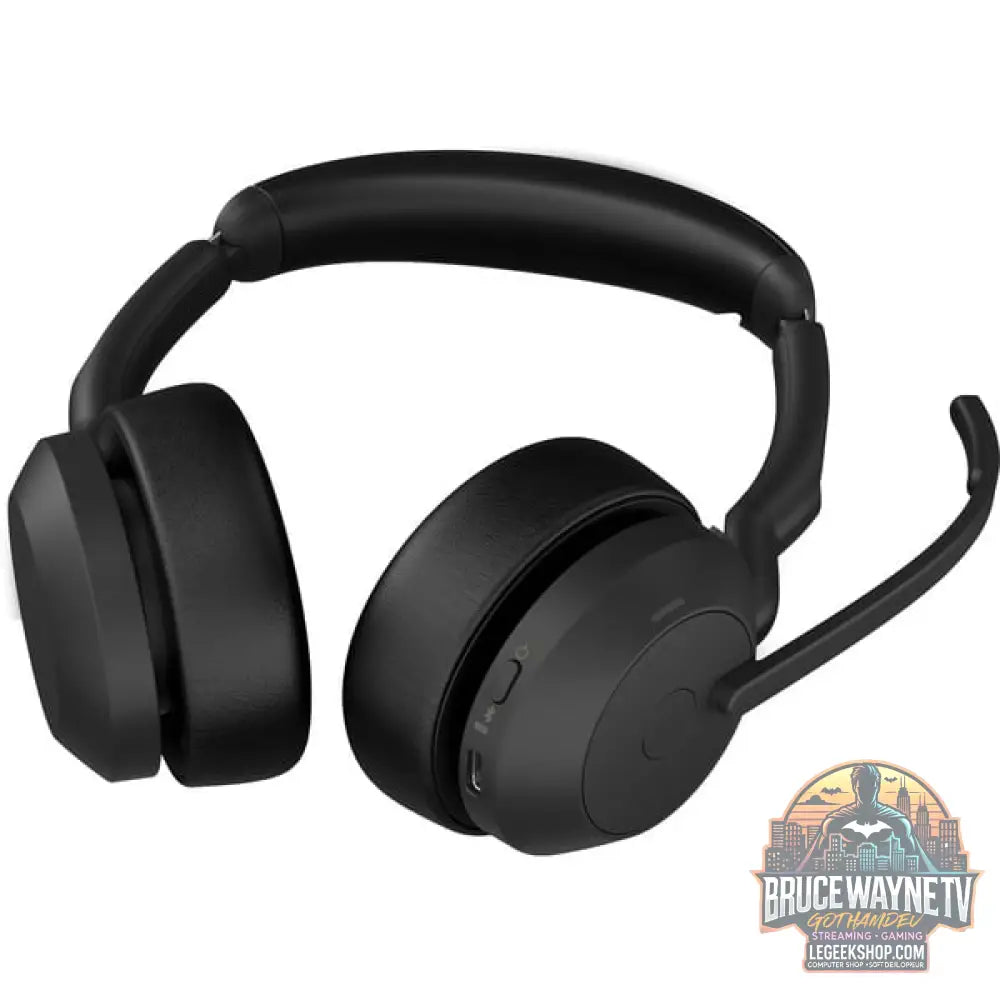 Jabra Evolve2 55, avec station de charge, Headset noir, Stereo, UC, USB-C, Link380c - Jabra - vue 5