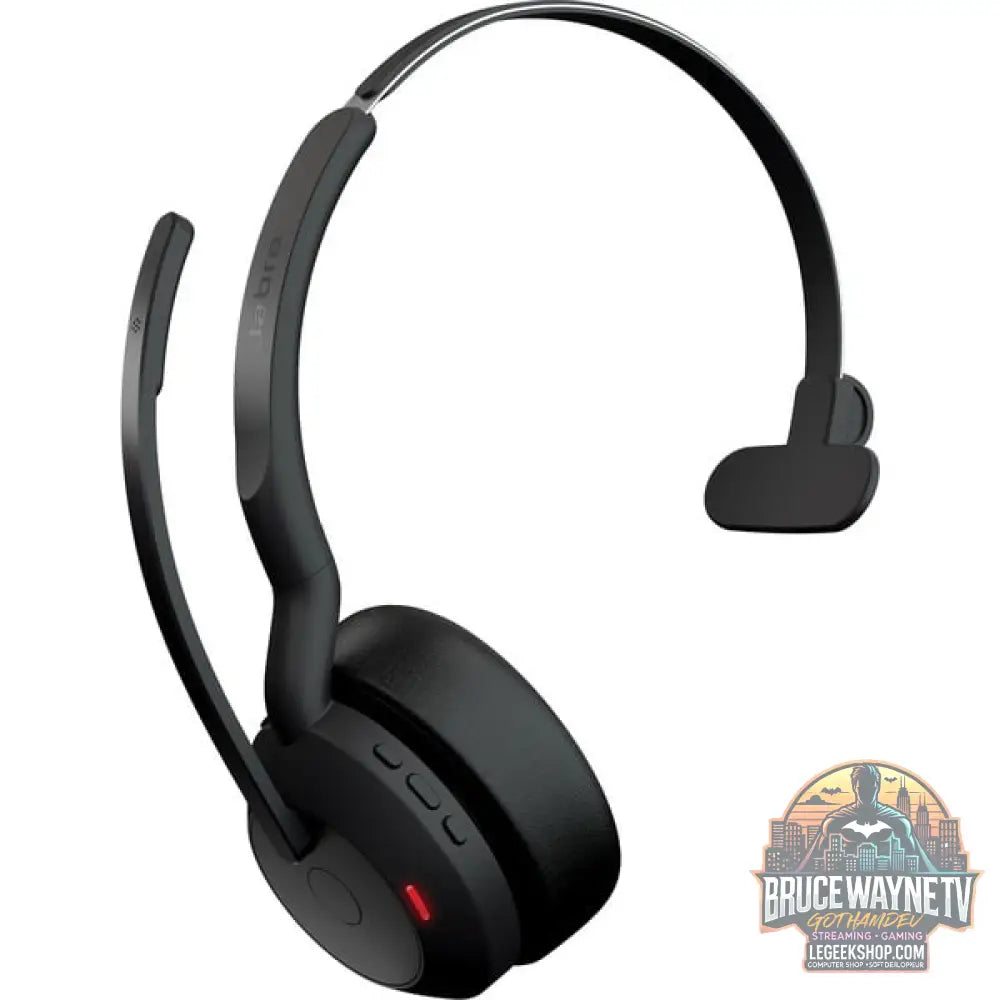 Jabra Evolve2 55, Headset noir, Mono, Microsoft Teams, USB-A, Link380a - Jabra - vue 2