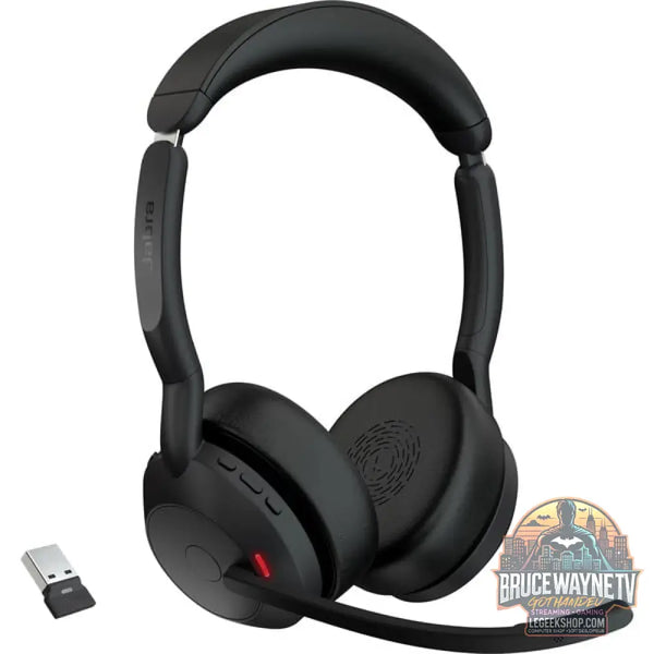 Jabra Evolve2 55, Headset noir, Stereo, UC, USB-A, Link380a - Jabra