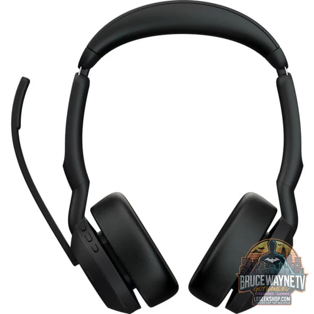 Jabra Evolve2 55, Headset noir, Stereo, UC, USB-A, Link380a - Jabra - vue 2