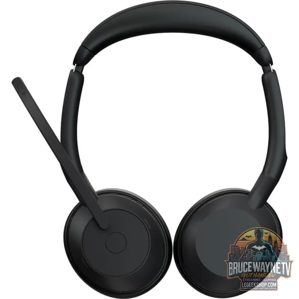 Jabra Evolve2 55, Headset noir, Stereo, UC, USB-C, Link380c - Jabra - vue 3
