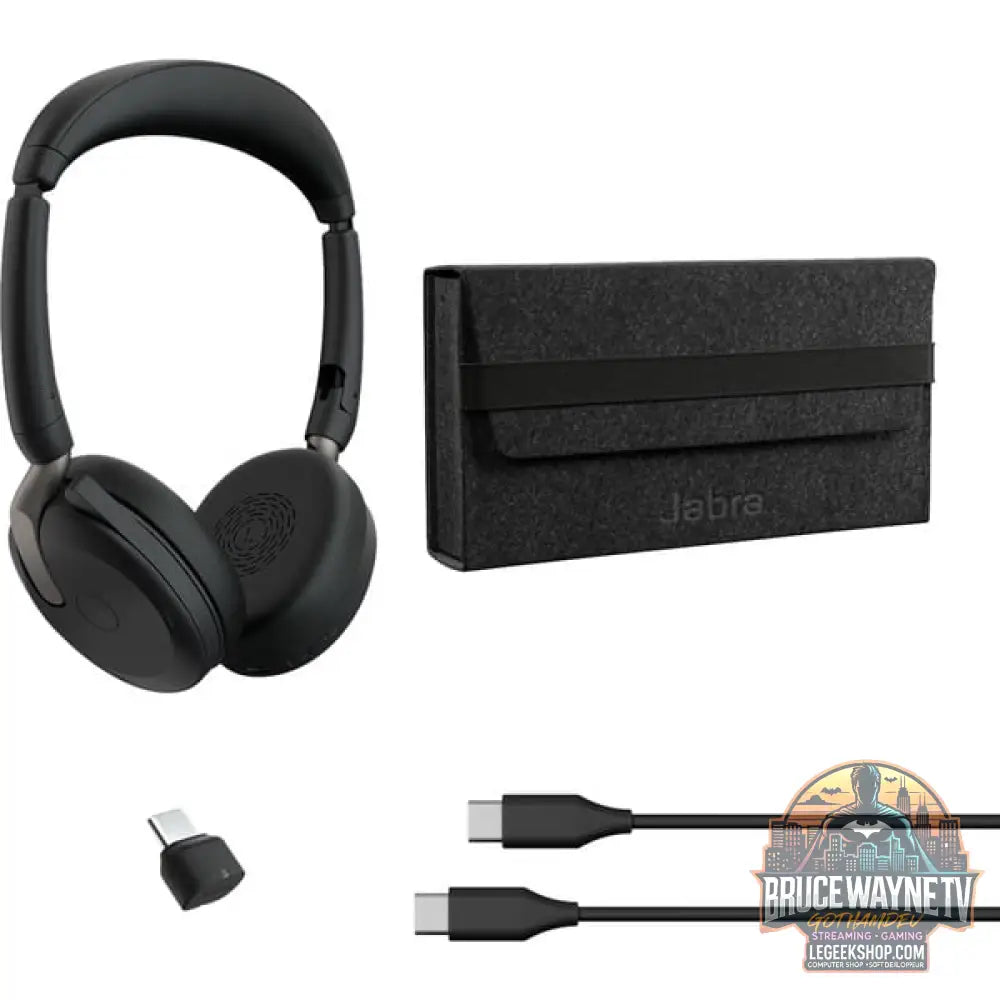 Jabra Evolve2 65 Flex Duo, Headset noir, Stereo, UC, USB-C, Link380c - Jabra - vue 4