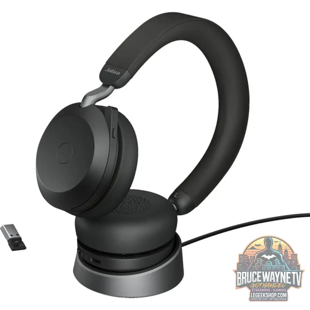 Jabra Evolve2 75, Headset noir, Link380a, MS - Jabra - vue 7